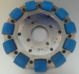 Omni wheel diameter 125mm ( Bánh vệ tinh bằng cao su , sườn bánh bằng inox ) 