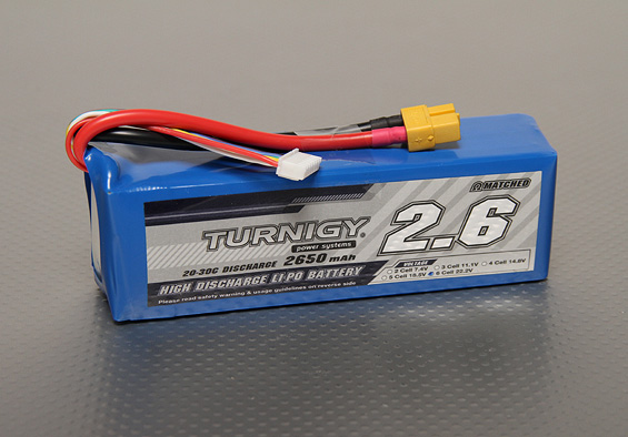 Pin Turnigy 2650mAh 6S 20C Lipo Pack