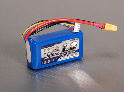 Pin Turnigy 1300mAh 3S 20C Lipo Pack